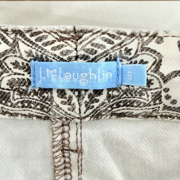 J.McLaughlin Lexi Jeans in Mega Ravi Paisley Size 8 Mid Rise Slim Leg B9061 - Picture 4 of 6